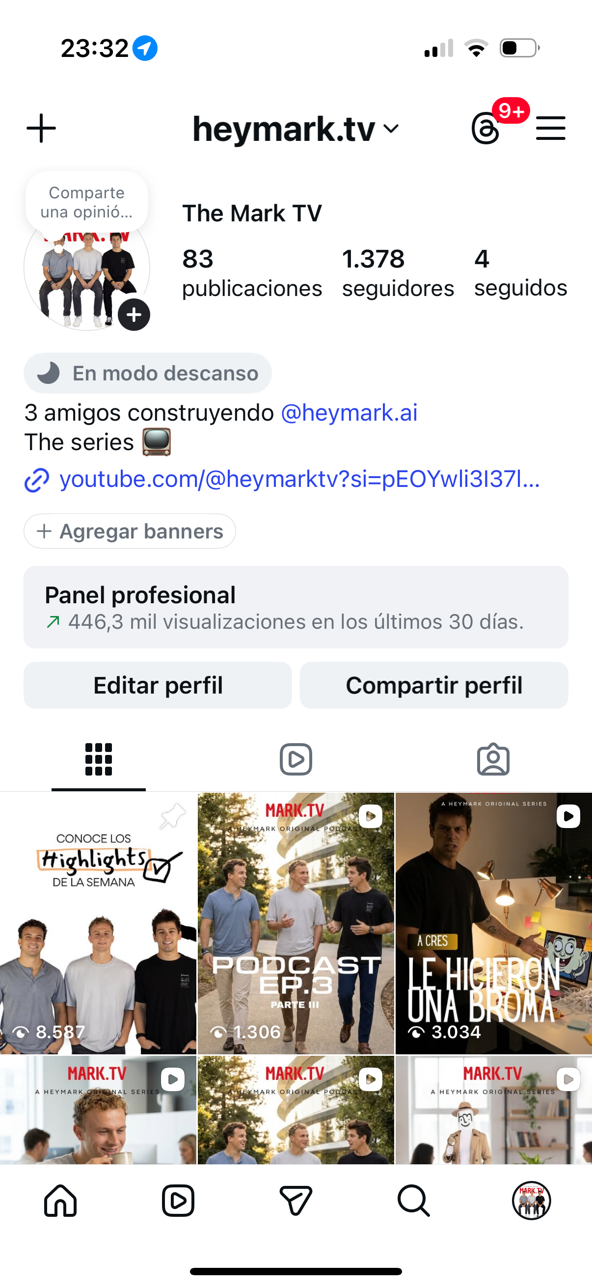 @heymark.tv Instagram