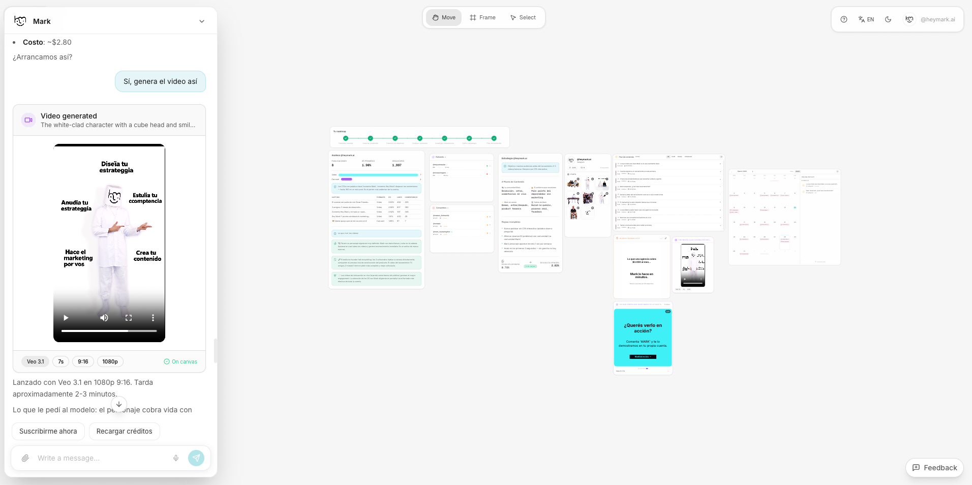 HeyMark Desktop. Chat + Infinite Canvas